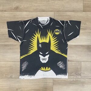 Vintage 1988 DC Comics Batman AOP Single Stitch Tee Men's Size Small Made In USA